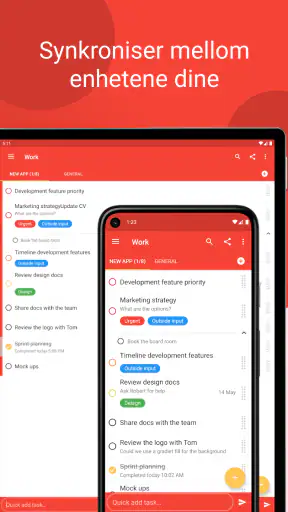Oppgaver: Oppgaveliste screenshot
