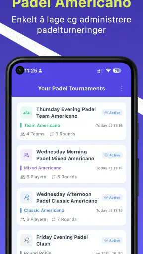 Padel Americano-generator screenshot