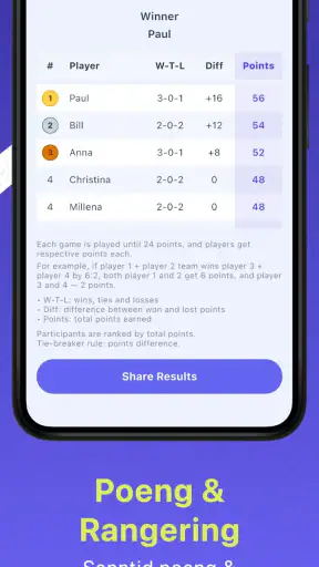 Padel Americano-generator screenshot