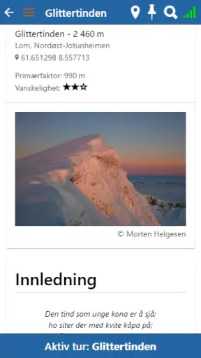 Peakbook screenshot