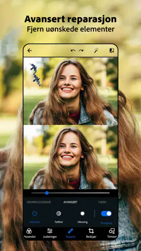 Photoshop Express: Redigering screenshot