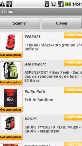 pic2shop Shop efter stregkode screenshot