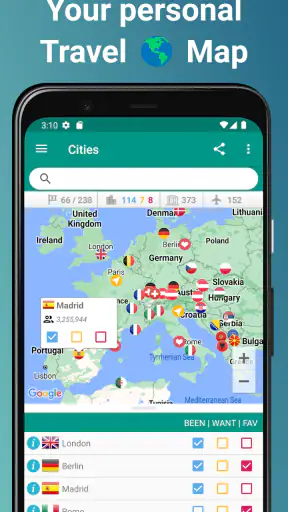 Places Been - Travel Tracker screenshot