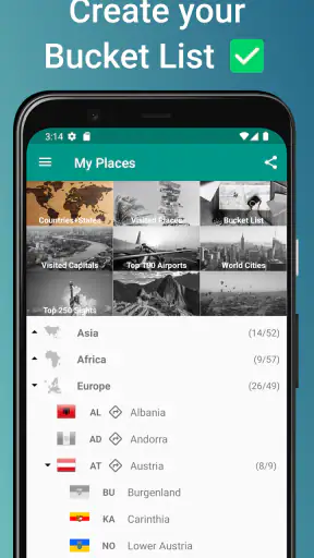 Places Been - Travel Tracker screenshot