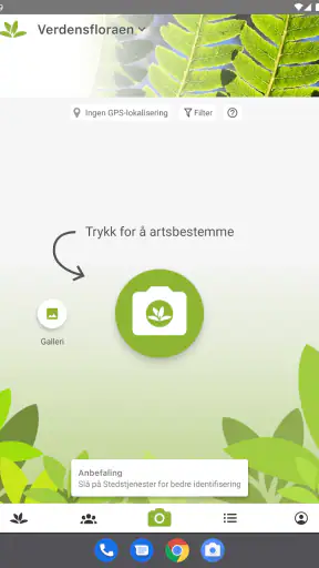 PlantNet plantegjenkjenning screenshot