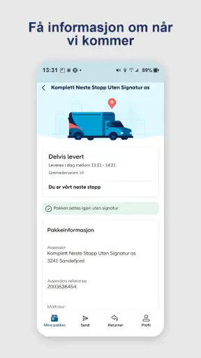 PostNord Norge screenshot