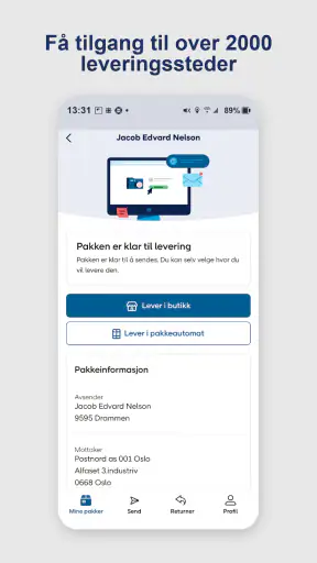 PostNord Norge screenshot