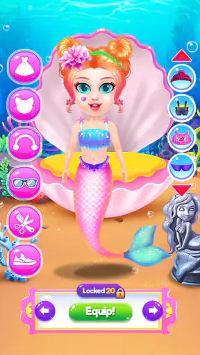 Princess Mermaid At Hair Salon screenshot
