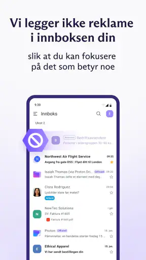 Proton Mail: Kryptert e-post screenshot