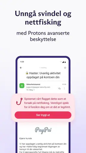 Proton Mail: Kryptert e-post screenshot