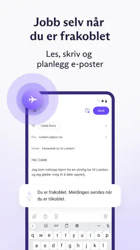 Proton Mail: Kryptert e-post screenshot