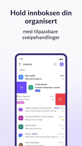 Proton Mail: Kryptert e-post screenshot