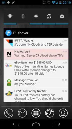 Pushover screenshot