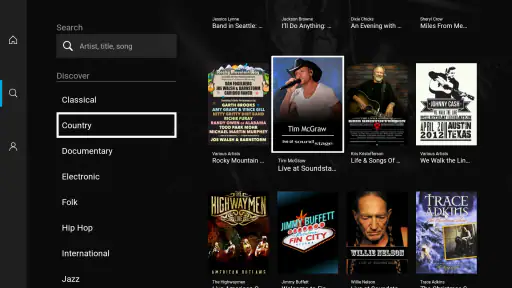 Qello Concerts screenshot
