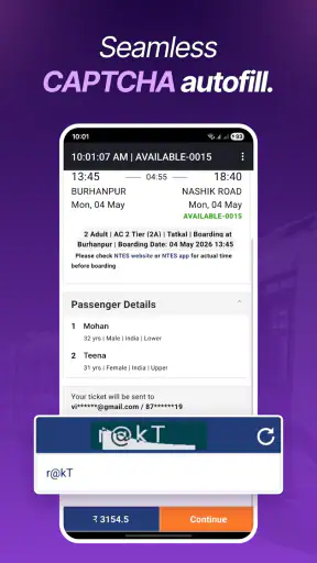 Quick Tat Kal - Train Ticket screenshot