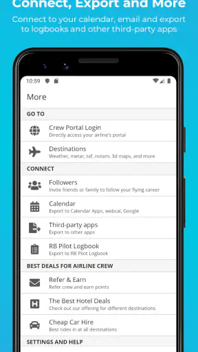 RB Flight Crew Duty Roster App screenshot