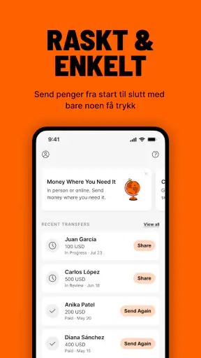 Ria Money Transfer screenshot