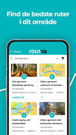 Routiq, Udendørs ruter screenshot
