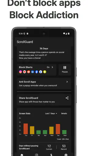 ScrollGuard: Hide Reels/Shorts screenshot