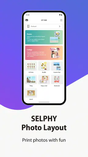 SELPHY Photo Layout screenshot