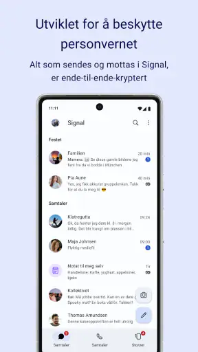 Signal – for private meldinger screenshot