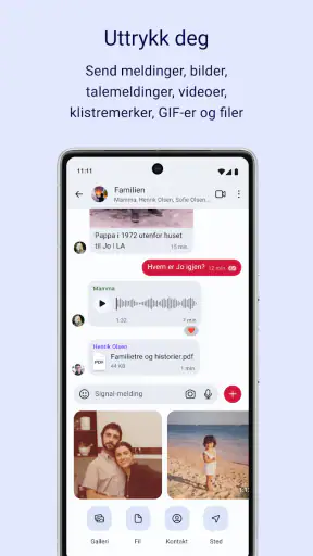 Signal – for private meldinger screenshot