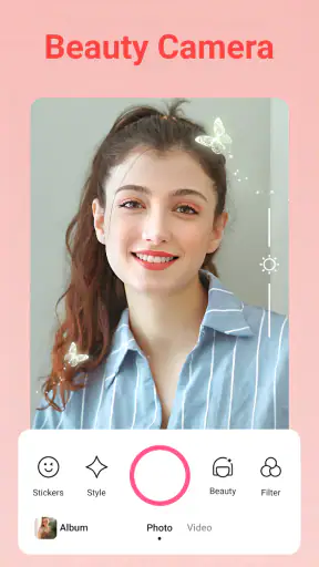 Skjønnhetskamera, Selfiekamera screenshot