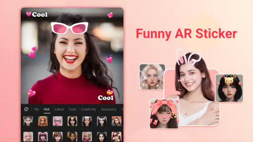 Skjønnhetskamera, Selfiekamera screenshot