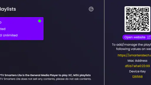 Smarters Lite IPTV screenshot