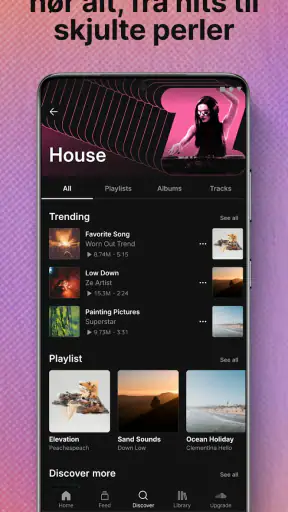 SoundCloud: musikk og lyd screenshot