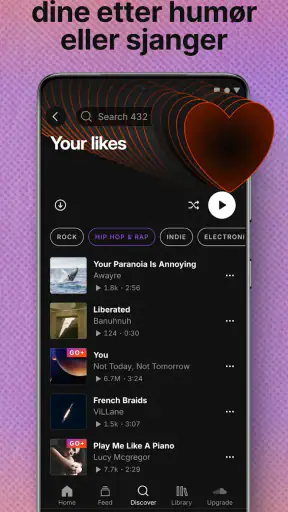 SoundCloud: musikk og lyd screenshot