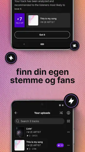 SoundCloud: musikk og lyd screenshot