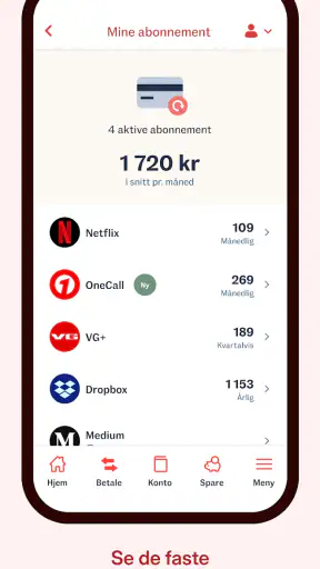 Sparebanken Norge Mobilbank screenshot