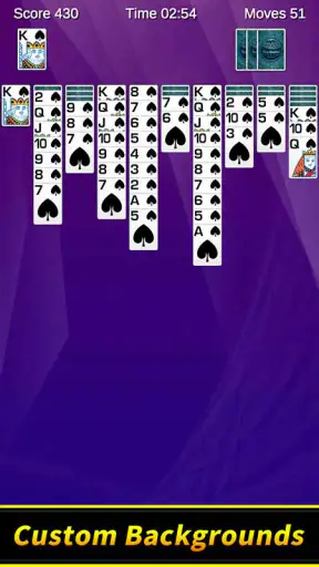 Spider Solitaire-spillet screenshot