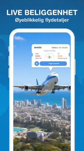 Sporing av flyreiser i sanntid screenshot