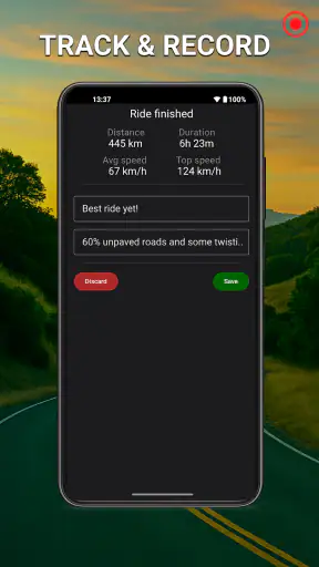 Stegra.io - Motorcycle GPS screenshot