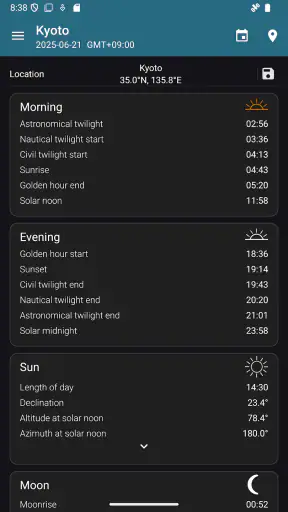 Sun Position: Sunrise & Sunset screenshot