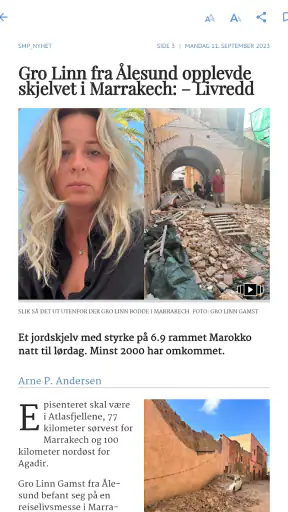 Sunnmørsposten eAvis screenshot