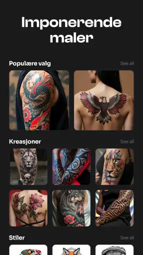 Tattooist: Tatoveringsdesign screenshot