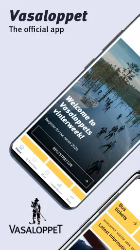 The official Vasaloppet app screenshot
