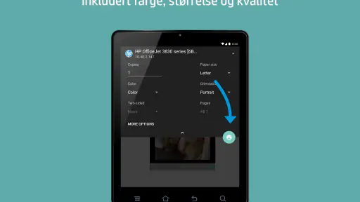 Tilleggsmodulutskriftstjeneste screenshot
