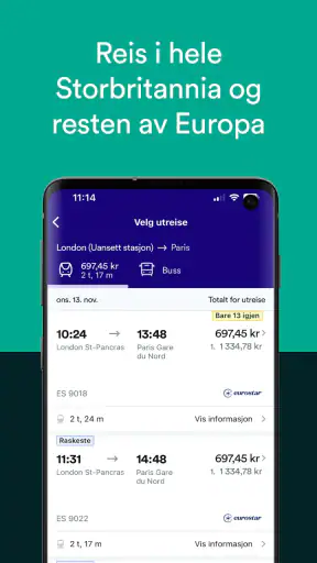 Trainline: Togreiser i Europa screenshot