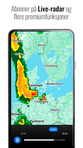 Transparente klokke og vær screenshot