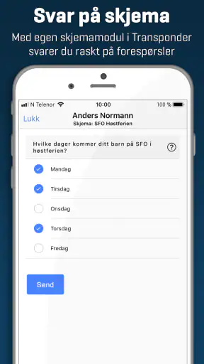Transponder Meldingsbok screenshot