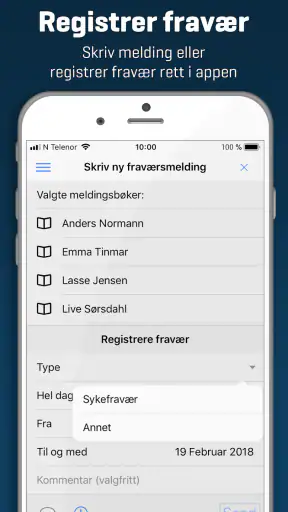 Transponder Meldingsbok screenshot