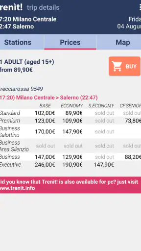 Trenit - find Trains in Italy screenshot