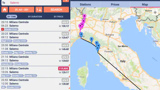 Trenit - find Trains in Italy screenshot