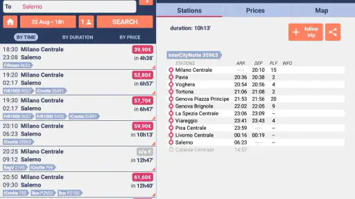 Trenit - find Trains in Italy screenshot