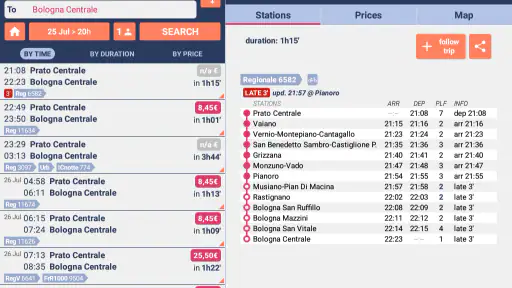 Trenit - find Trains in Italy screenshot