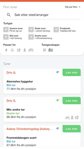 Turorientering screenshot